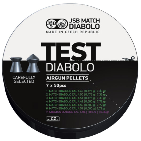 JSB Match Test für Luftpistole 0,475g-0,500g JSB Match Test für Luftpistole 0,475g-0,500g