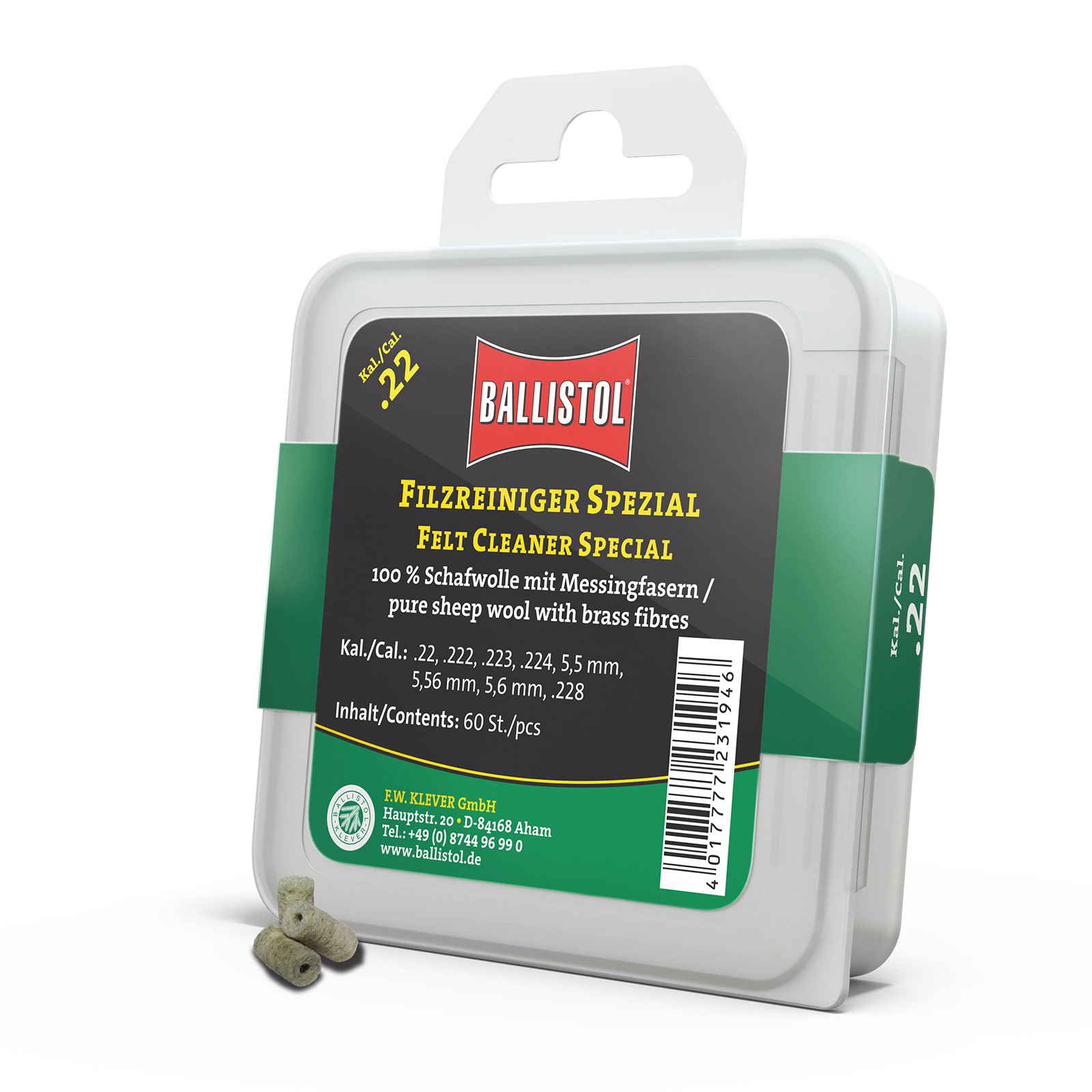 BALLISTOL Filzreiniger Spezial / 60 Stk. BALLISTOL Filzreiniger Spezial / 60 Stk.