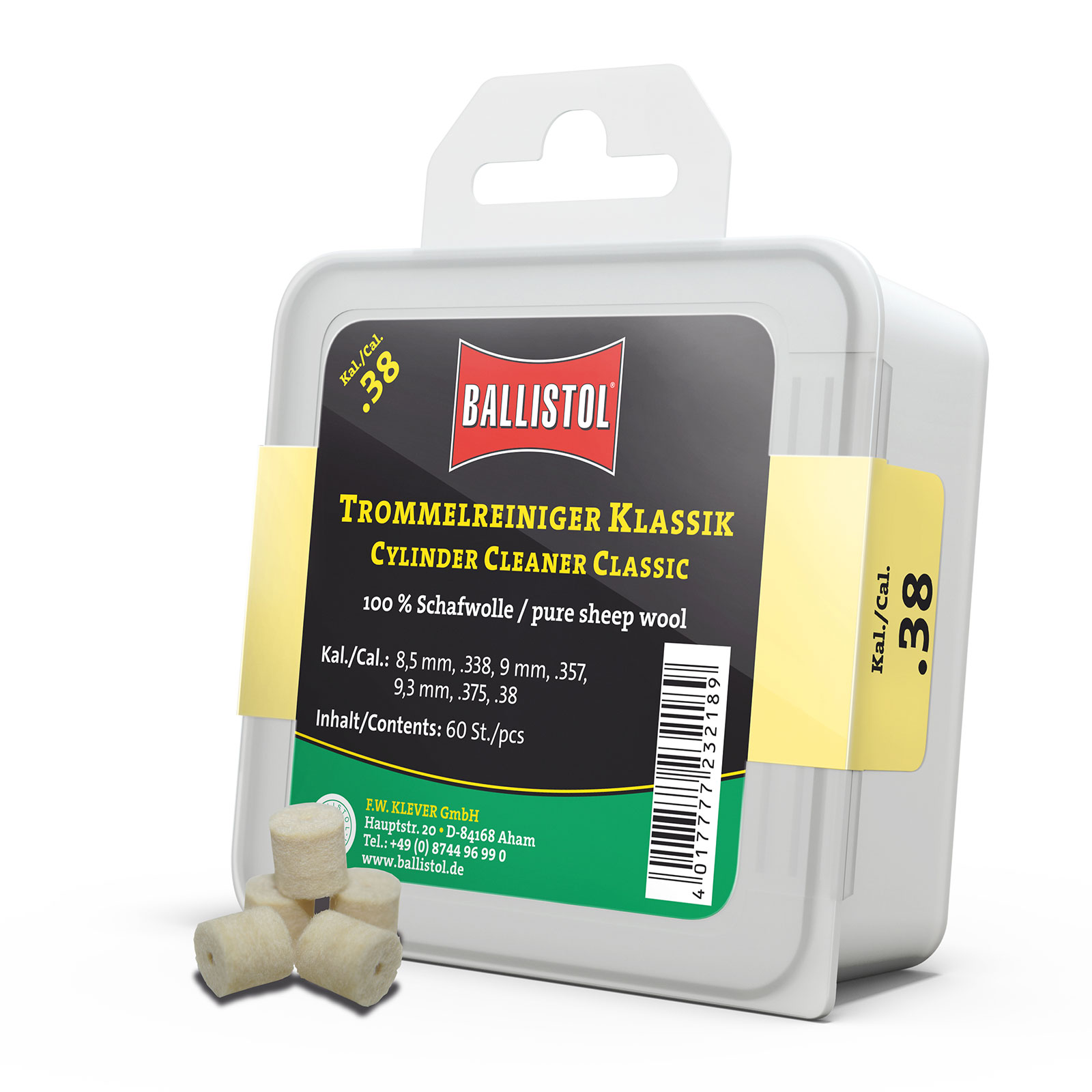 BALLISTOL Filz-Trommelreiniger Klassik / 60 Stk. BALLISTOL Filz-Trommelreiniger Klassik / 60 Stk.